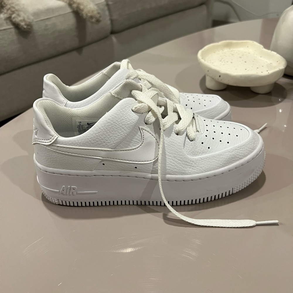 nike air force 1’s. women’s size 5. all white